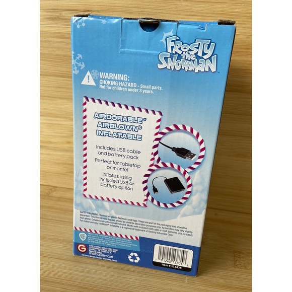 Gemmy Frosty the Snowman Indoor Inflatable Mantel Table Christmas 22” 2023 USB - Picture 5 of 6